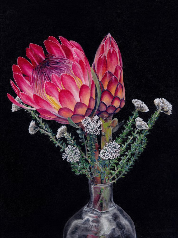 Bouquet de protéas aux couleurs vives - Viccy Wanliss
