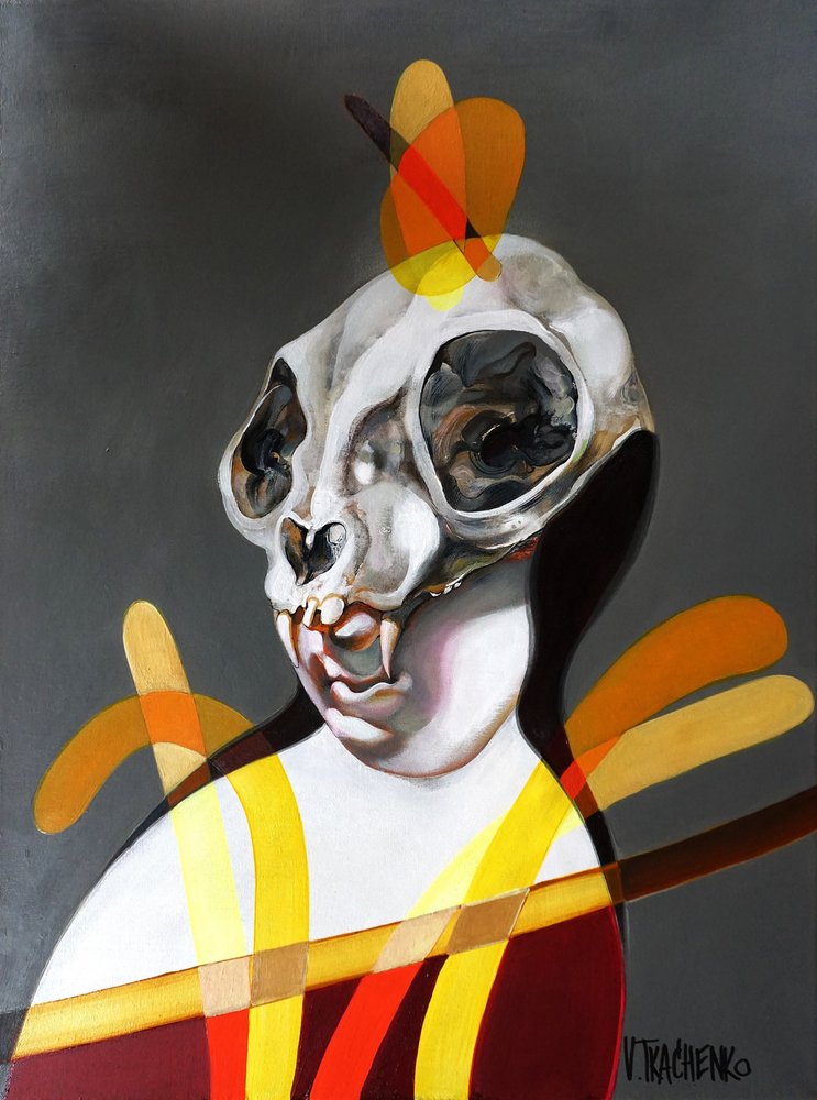 Figurine abstraite représentant un crâne - Victor Tkachenko