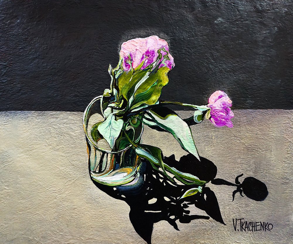 Pivoines fanées dans un vase - Victor Tkachenko
