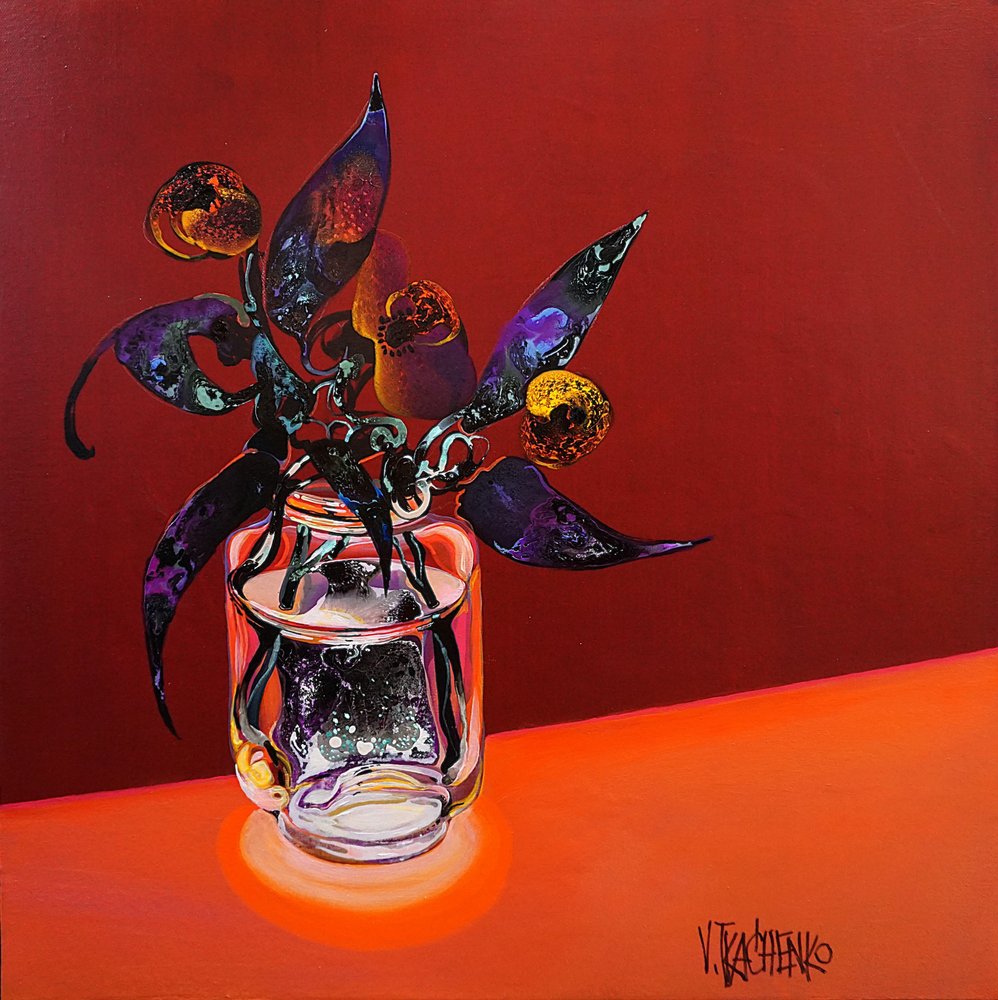 Nature morte abstraite vibrante - Victor Tkachenko
