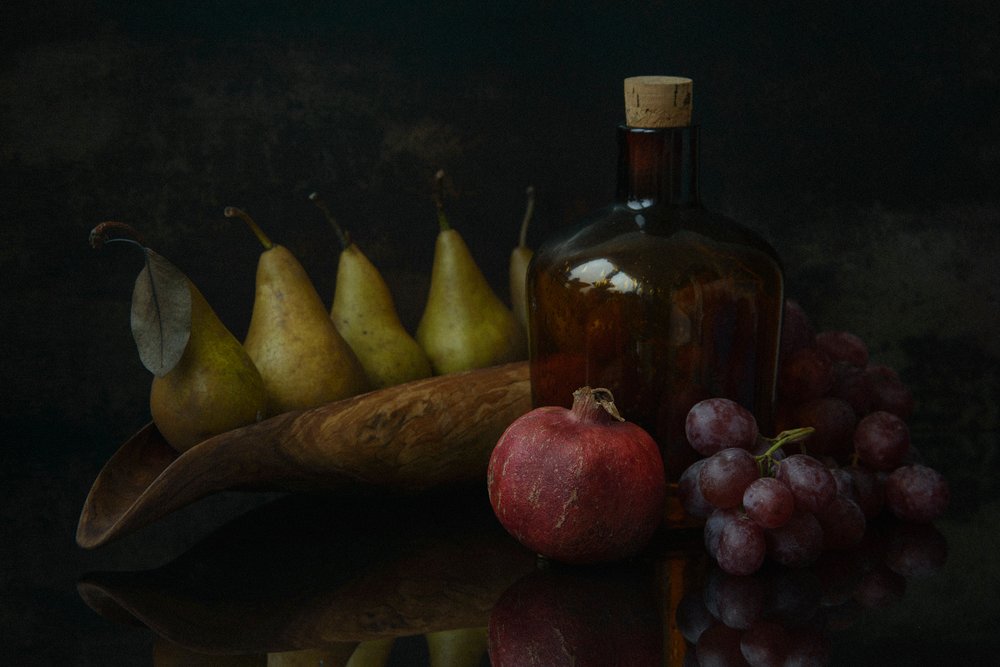 Nature morte sombre aux fruits - Vladimir Pavlovskyy