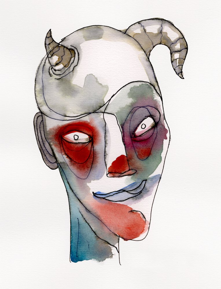 Portrait fantaisiste à cornes - Wildemar Doomgriever