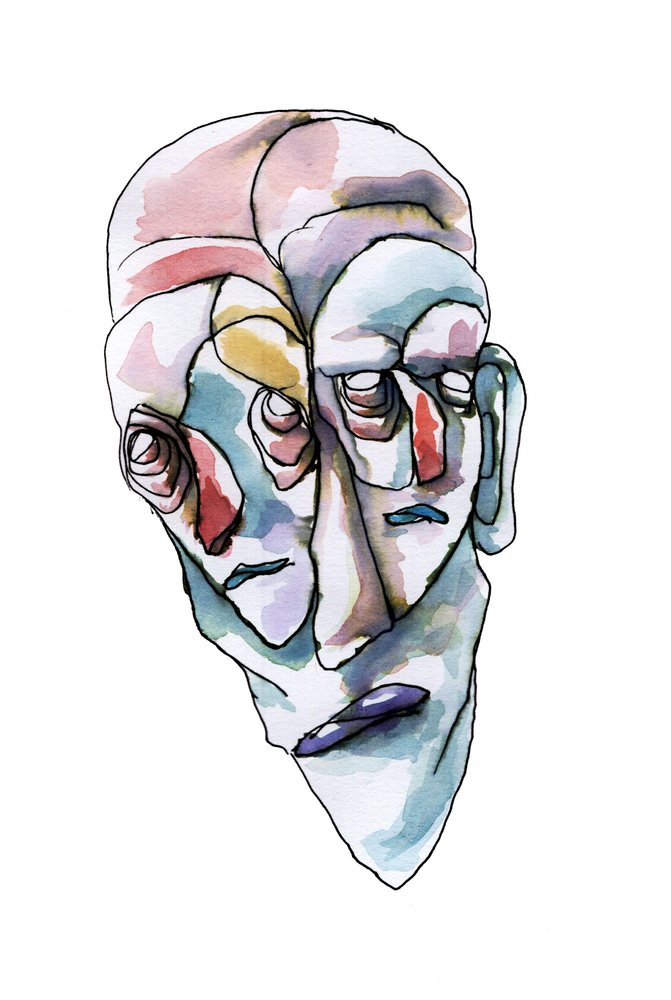 Visages abstraits et pensifs - Wildemar Doomgriever