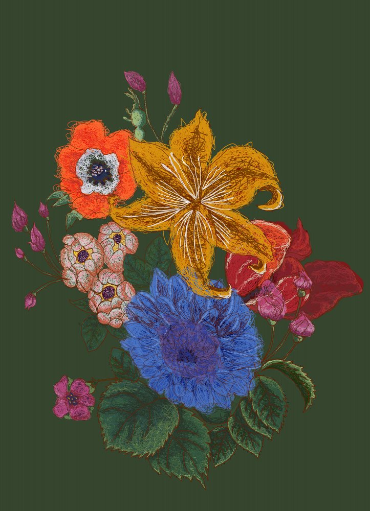 Bouquet floral éclatant - XHOZUCAN