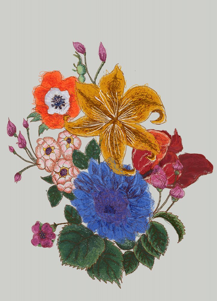 Bouquet floral éclatant - XHOZUCAN