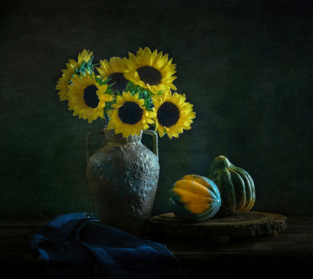 Tournesols et courges mélancoliques - Yinan F.
