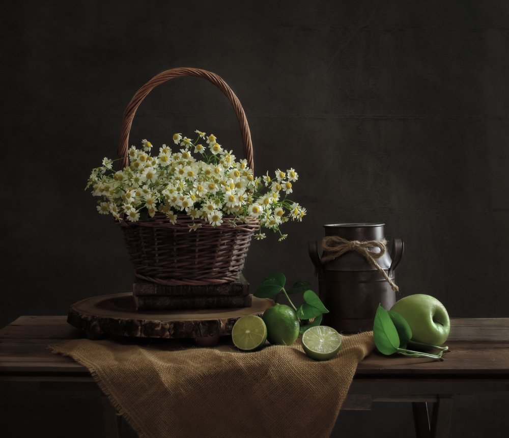 Nature morte rustique aux marguerites - Yinan F.