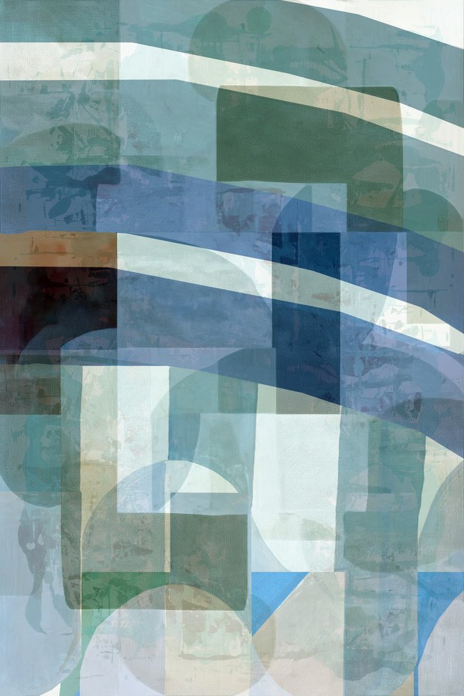 Abstrait : Couches bleu-vert - cartissi