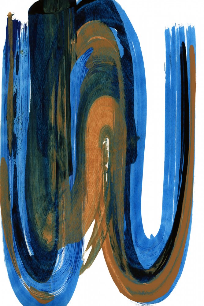Abstrait : Bleu et orange - cartissi