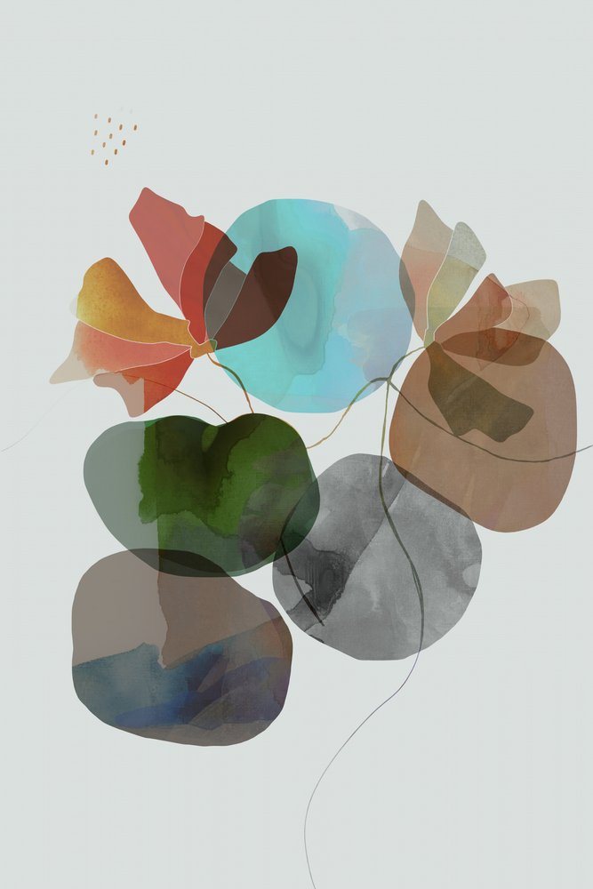 Formes florales abstraites - cartissi