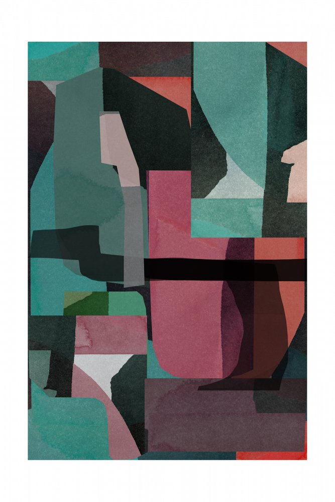 Collage géométrique abstrait - cartissi