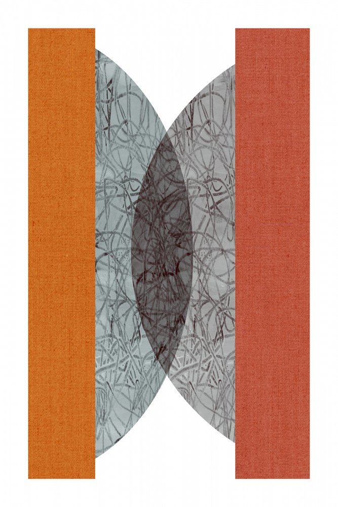 Géométrie abstraite orange - cartissi