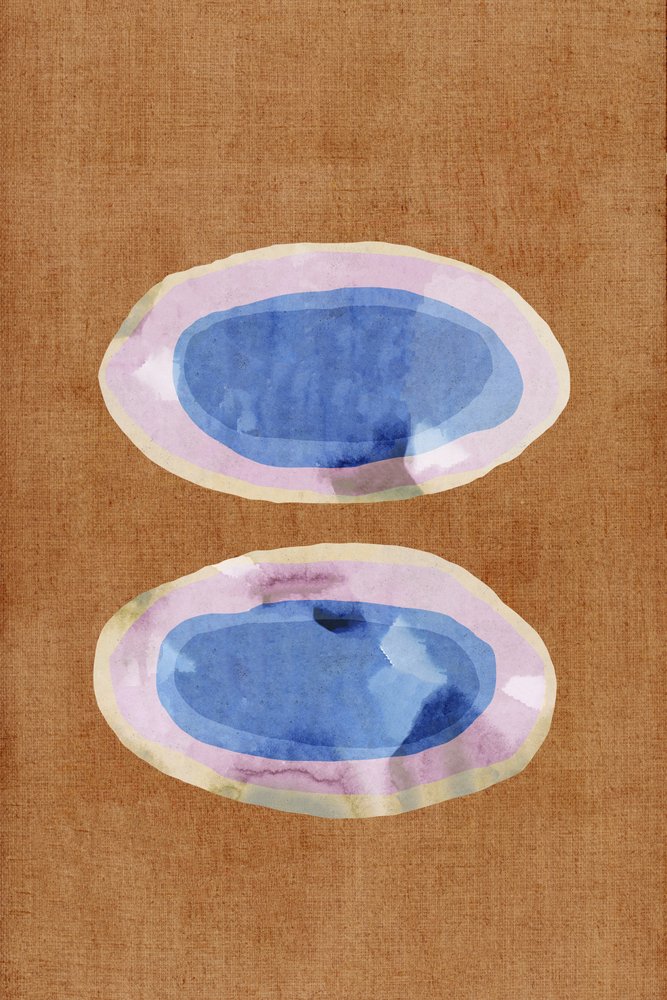 Formes abstraites bleues et roses - cartissi