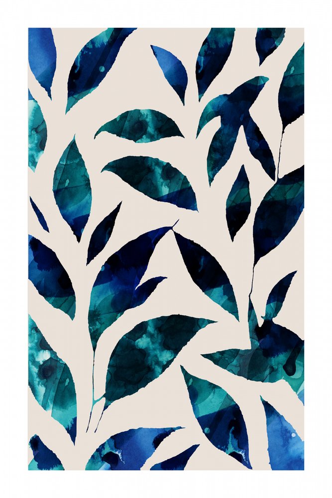 Feuilles bleu-vert - cartissi