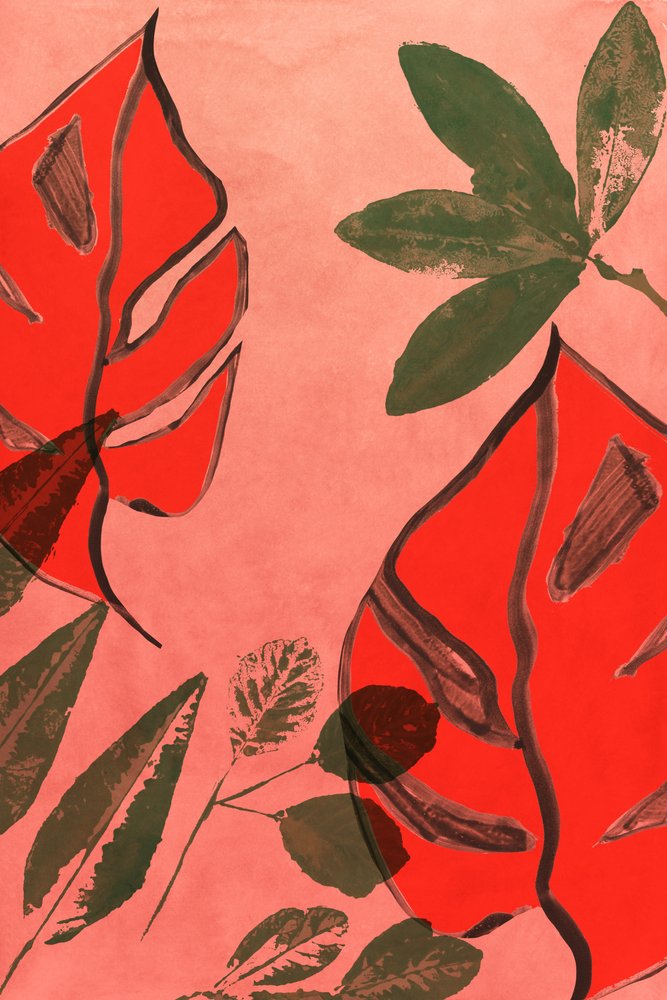 Feuilles de corail tropical - cartissi