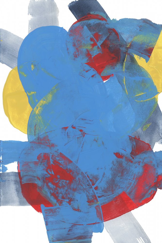 Abstrait bleu et rouge dynamique - cartissi