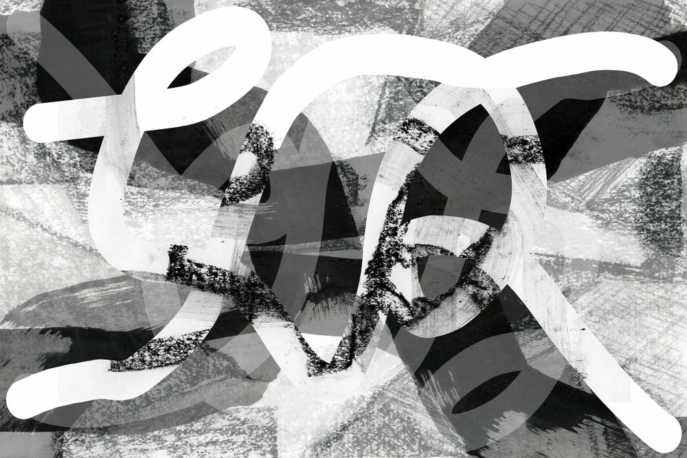 Abstrait monochrome dynamique - cartissi