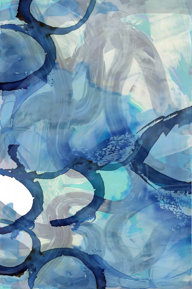 Abstrait bleu fluide - cartissi