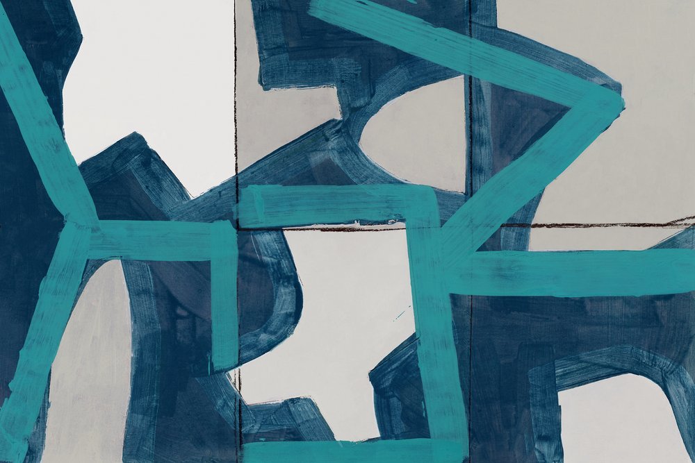 Abstraction géométrique bleue - cartissi