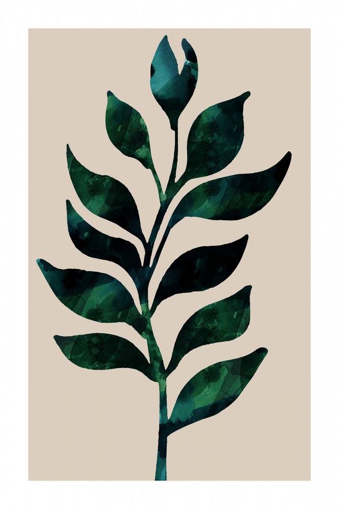 Tige botanique verte - cartissi