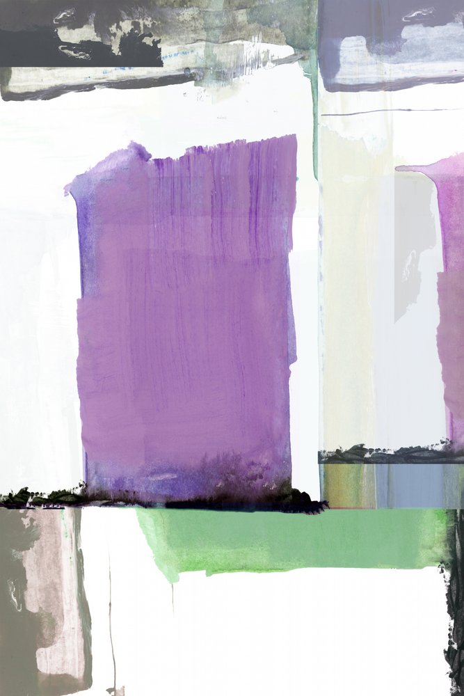 Abstrait moderne violet et vert - cartissi