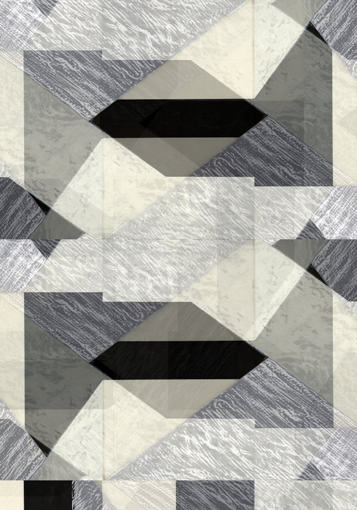 Abstraction géométrique monochrome - cartissi