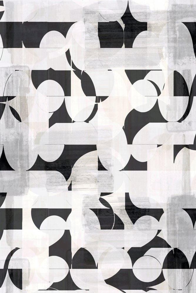 Motif géométrique monochrome - cartissi