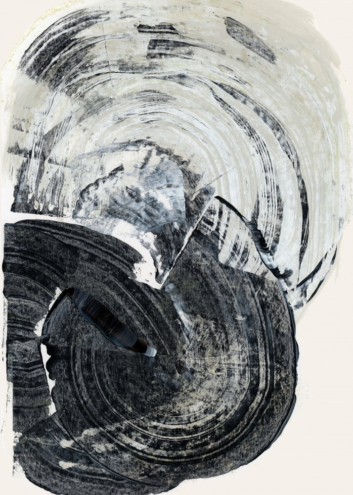 Abstrait monochrome tourbillonnant - cartissi