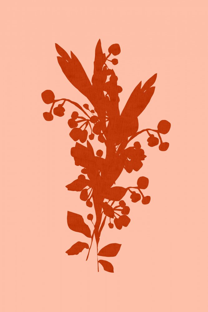 Silhouette florale en terre cuite - cartissi