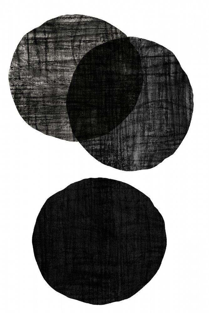 Cercles noirs texturés - cartissi