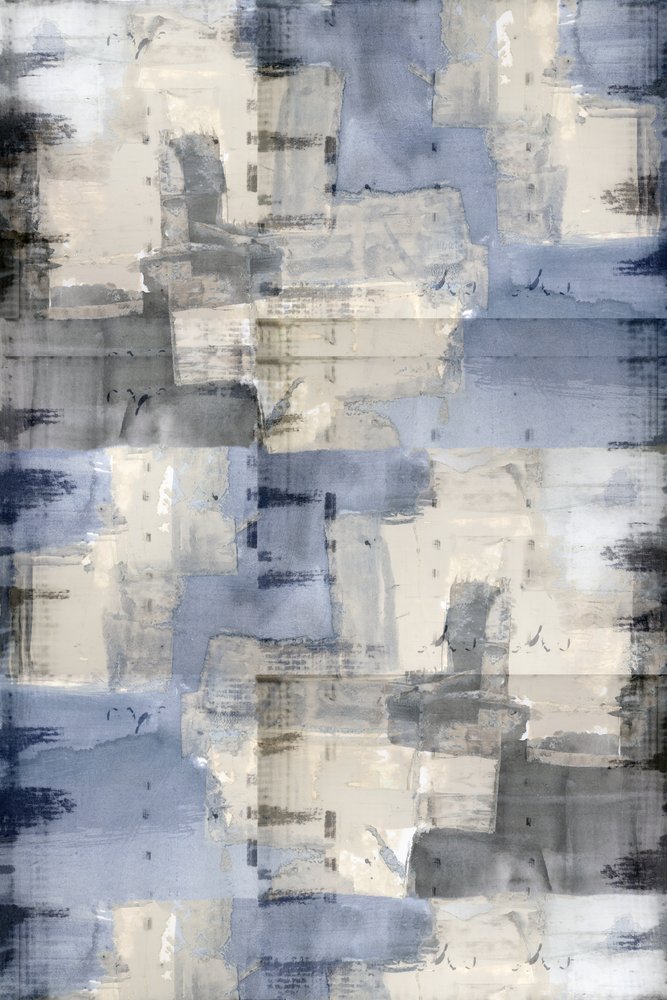 Abstraction texturée bleu-gris - cartissi