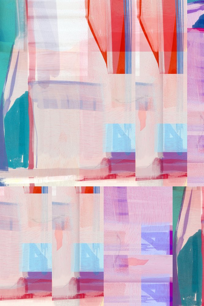 Blocs abstraits aux couleurs vives - cartissi