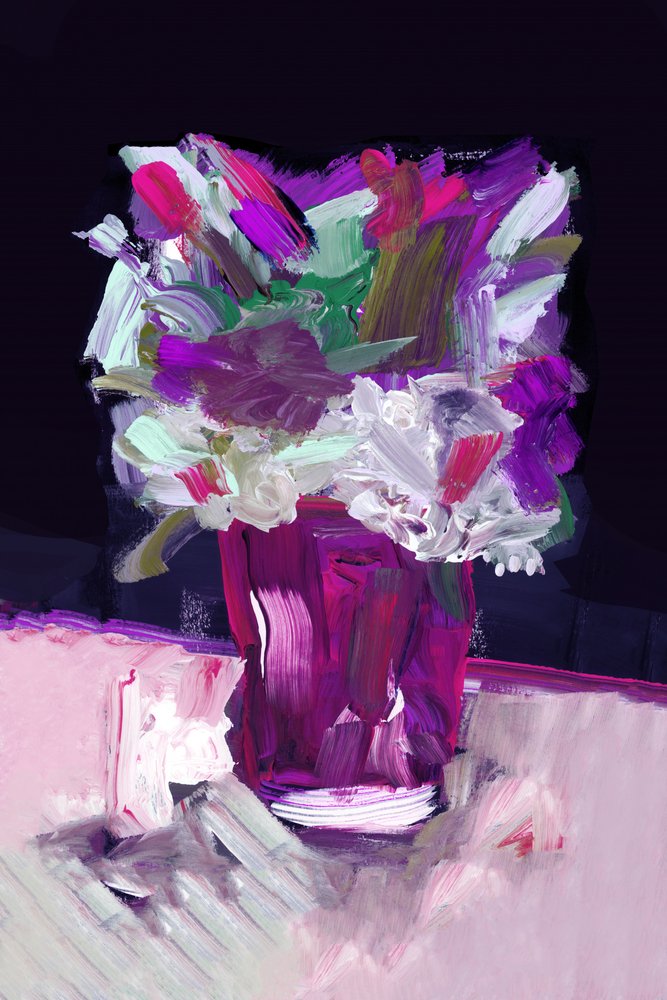 Fleurs abstraites aux couleurs vives - cartissi