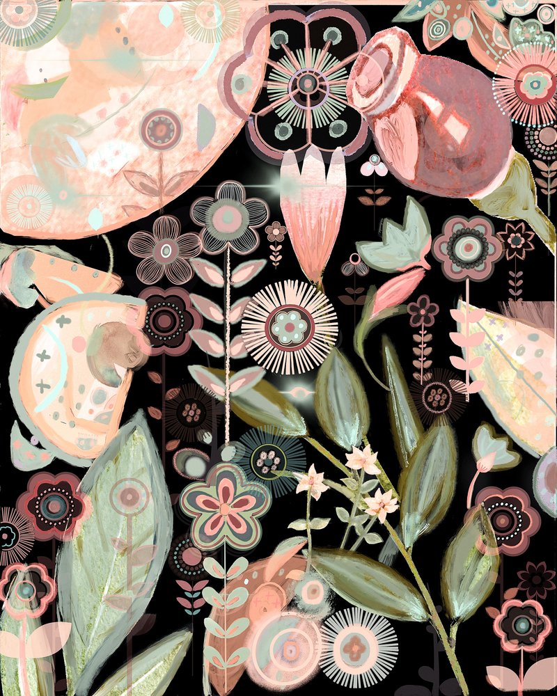 Jardin floral aux teintes douces - giovanna nicolo