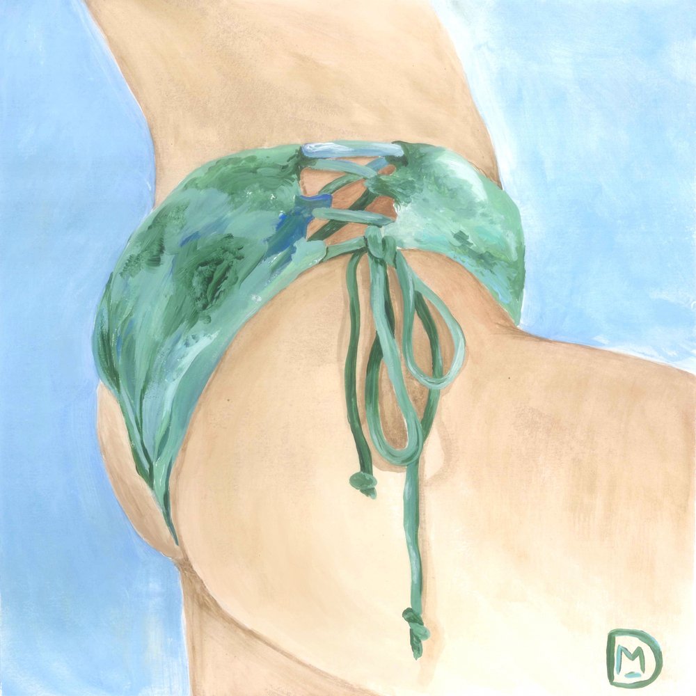 Bikini vert à lacets - marina dorgan