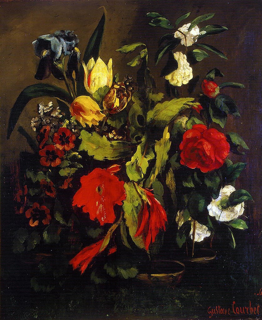 Nature morte de fleurs, 1863. Gustave Courbet