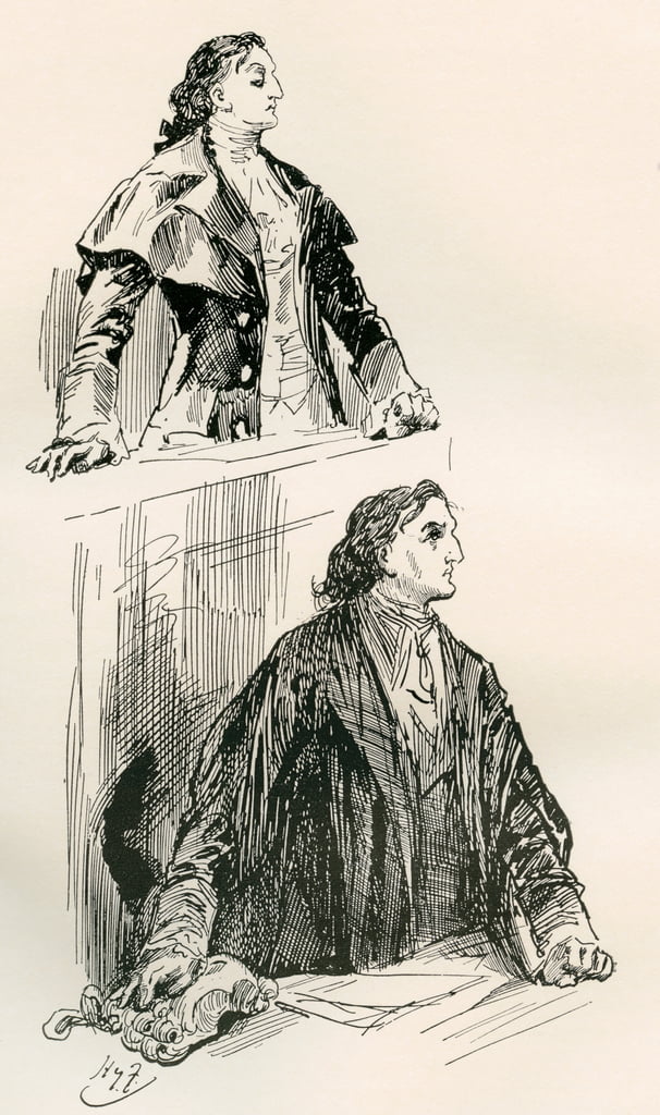 Illustration pour le roman de Charles Dickens Un conte de deux villes
