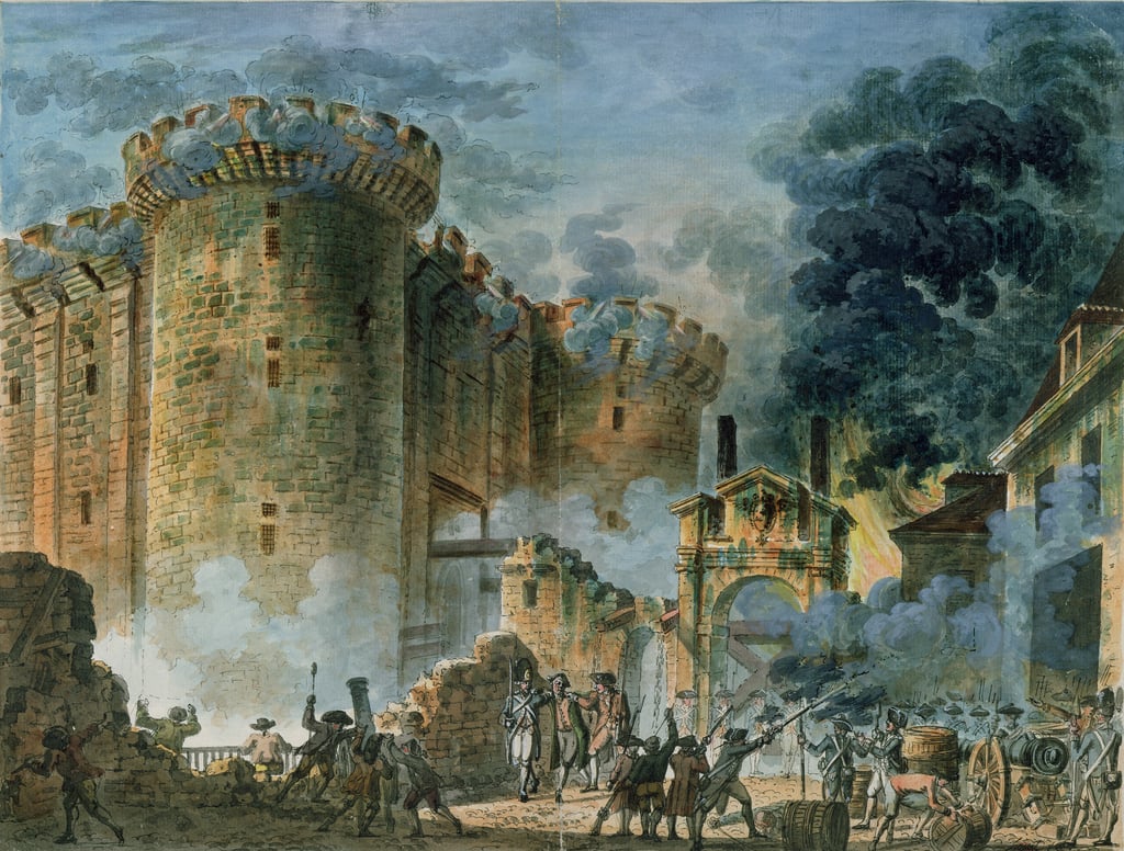 La prise de la Bastille, le 14 juillet 1789 Estampe d'art