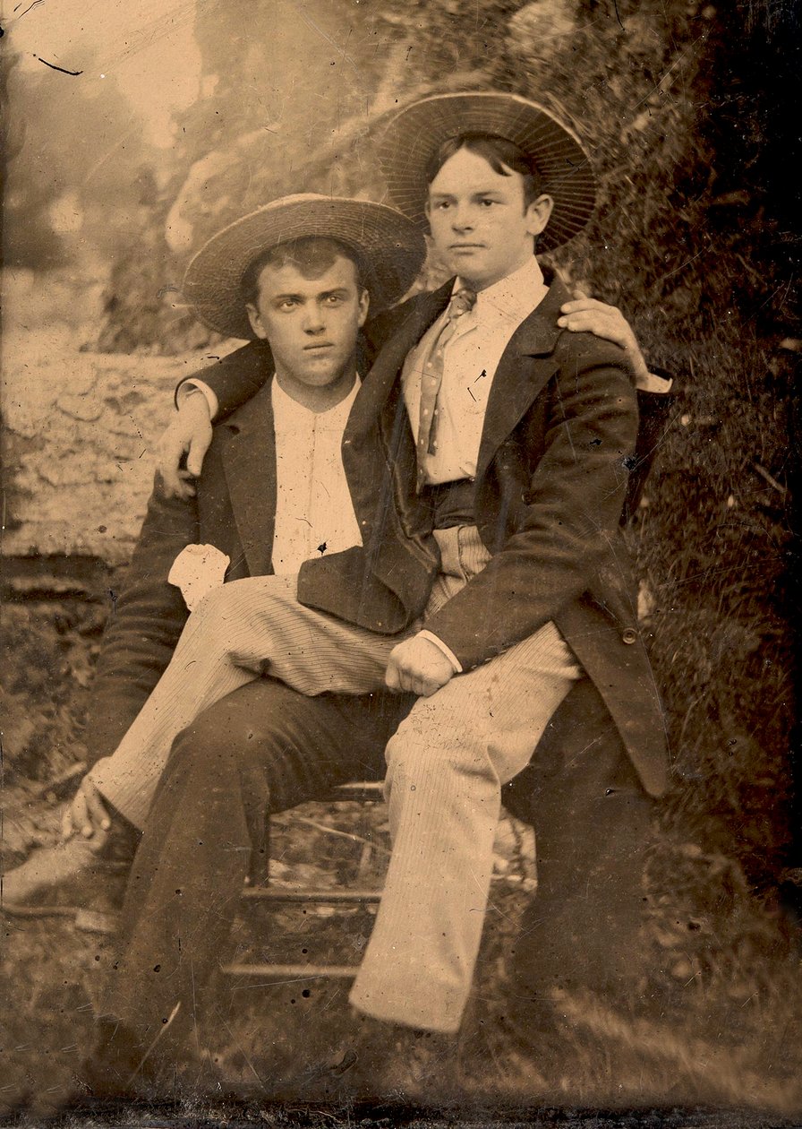 Deux hommes posent pour une photo, vers 1870 - Unknown