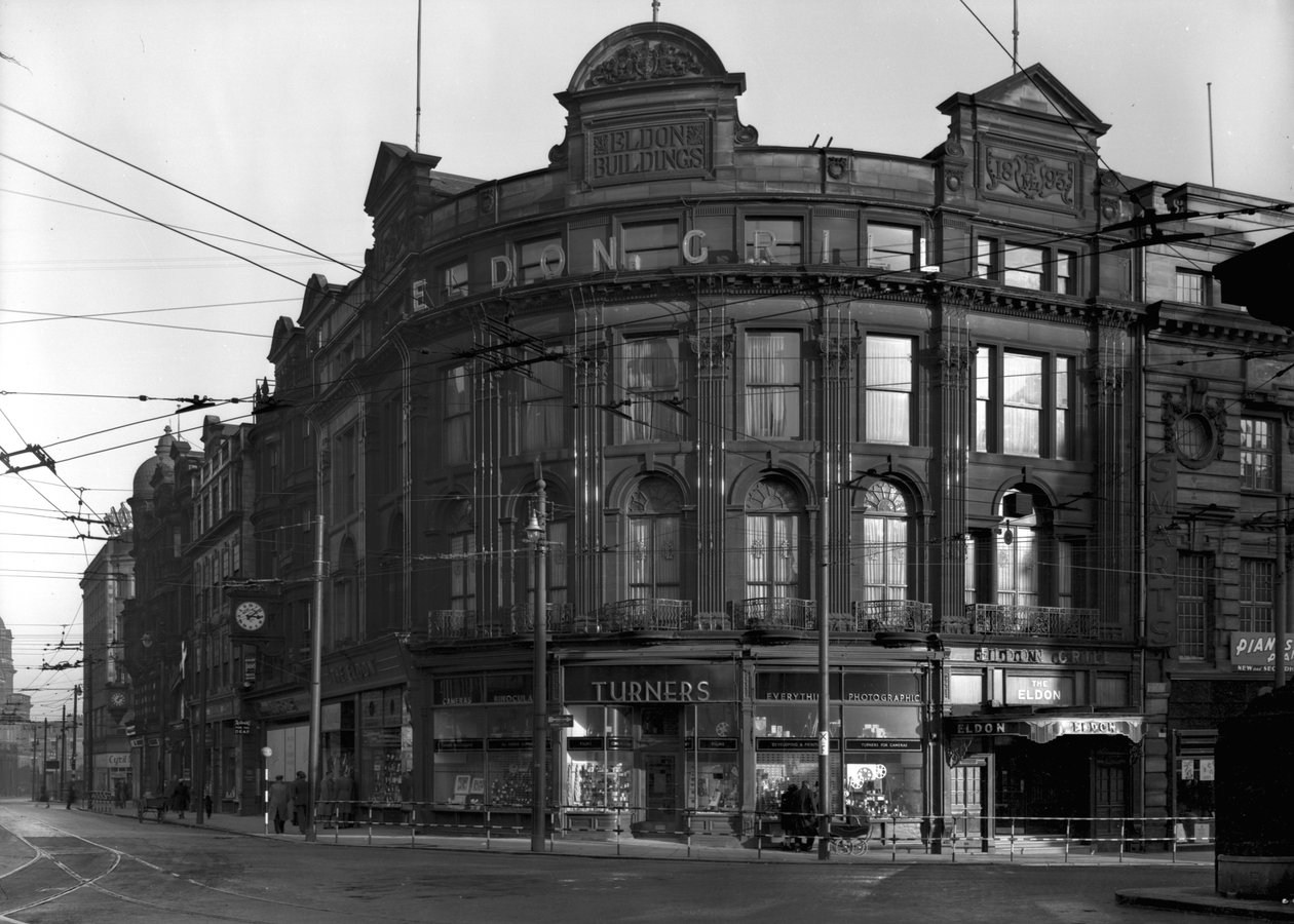 Vue du studio photographique et du magasin de Turner sur Blackett Street, Newcastle upon Tyne, février 1950 - Unbekannt Unbekannt