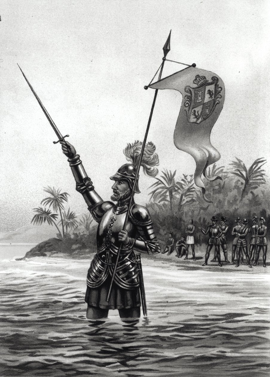 Balboa revendiquant la domination sur la mer du Sud, 25 septembre 1513, de 