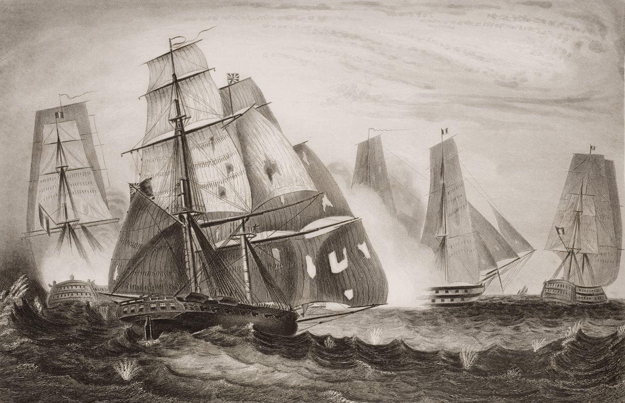 Comportement intrépide du capitaine Charles Napier dans le H.M. 18 canon Brig Recruit pour lequel il a été nommé au D