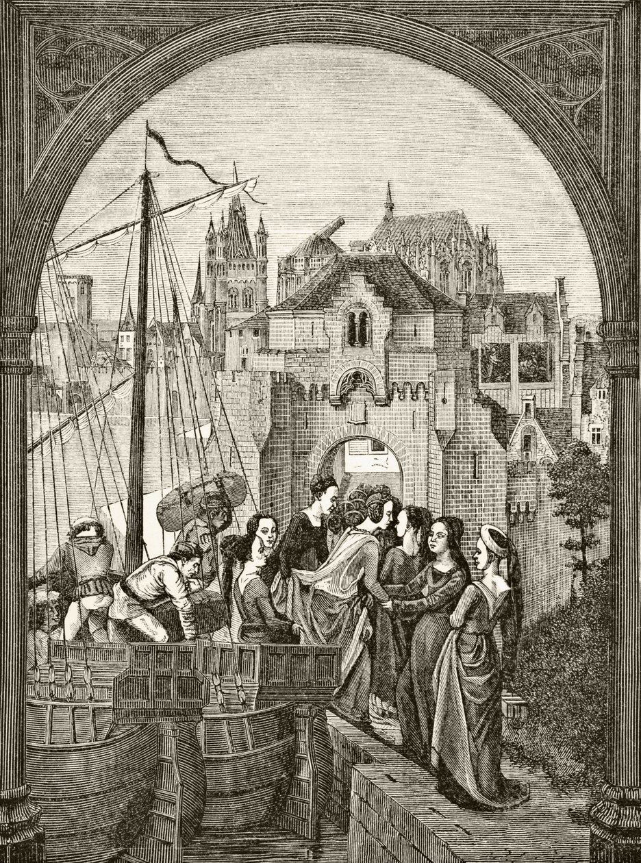 Sainte Ursule et ses compagnes arrivant à Cologne, d