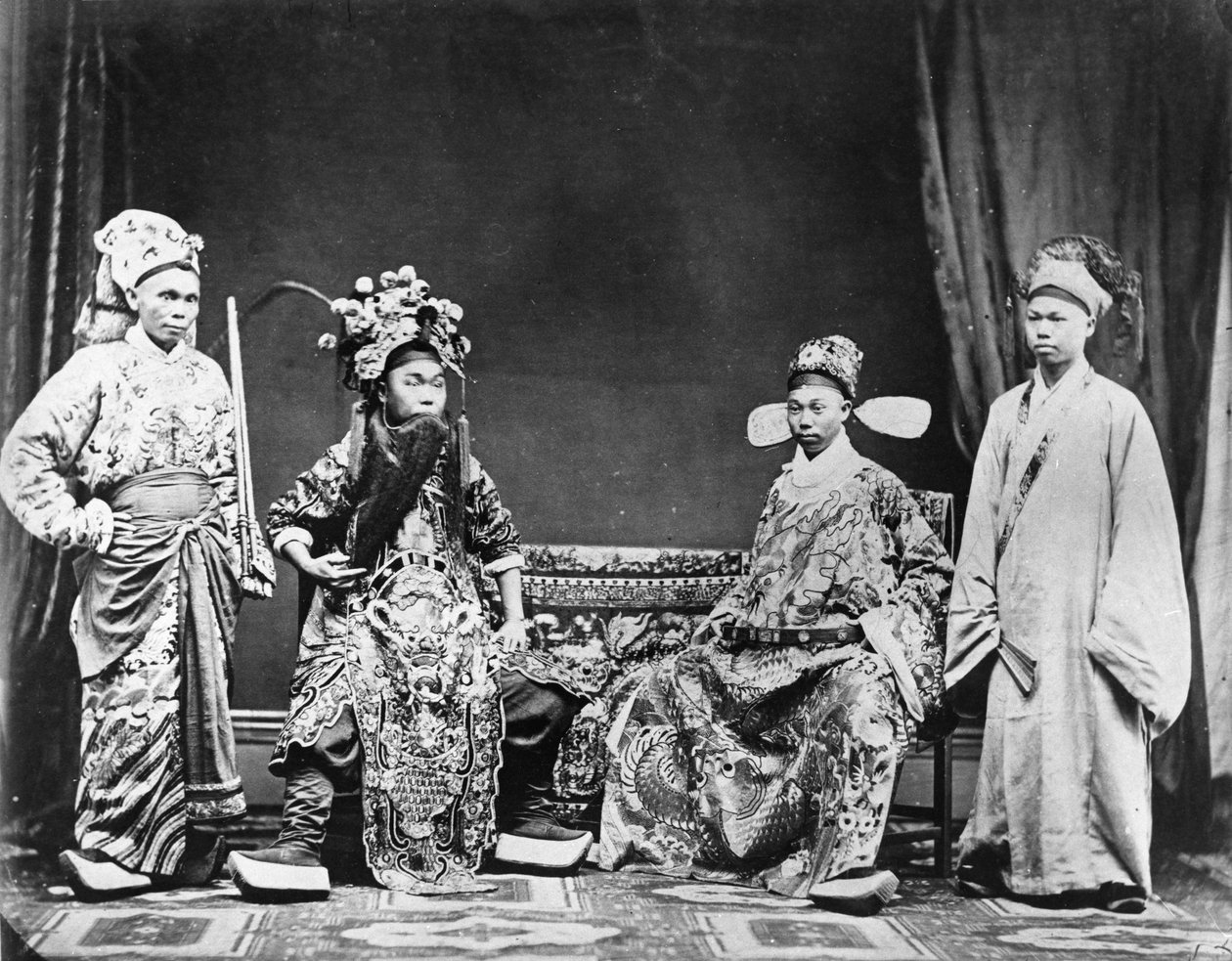 Acteurs chinois, 1878 - English Photographer
