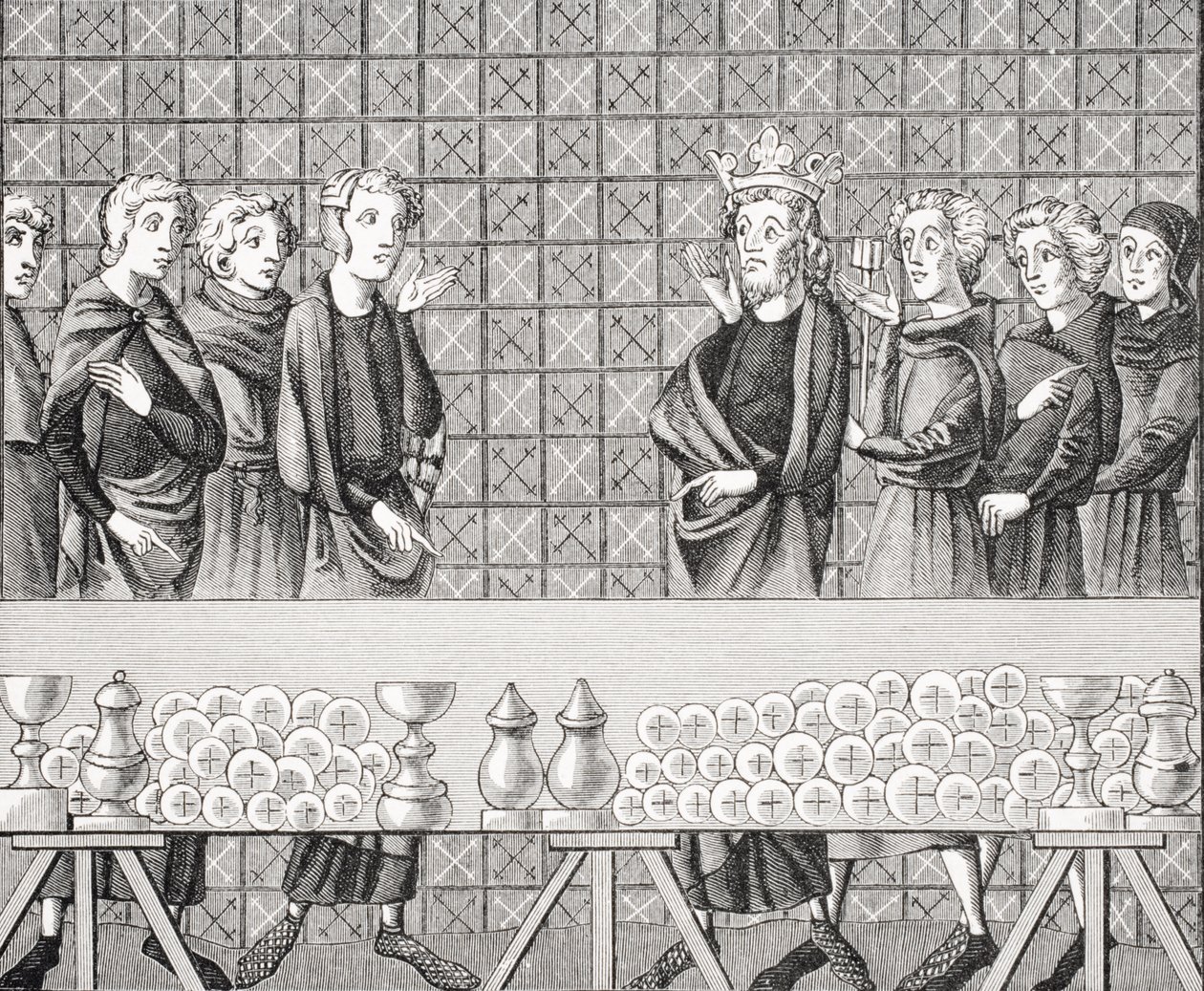 Courtisans amassant des richesses aux dépens des pauvres, d