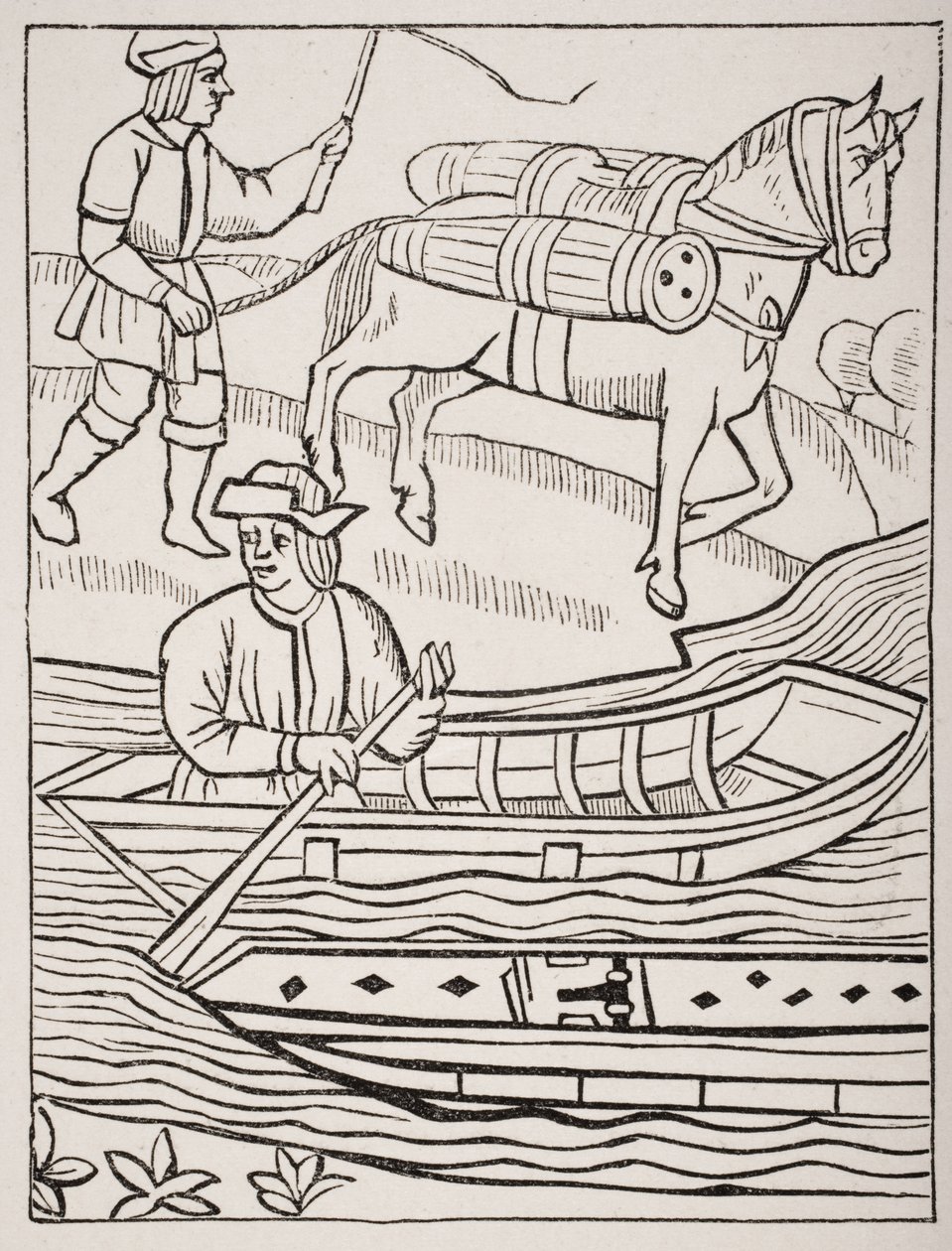 Transport de poissons par eau et par terre, d