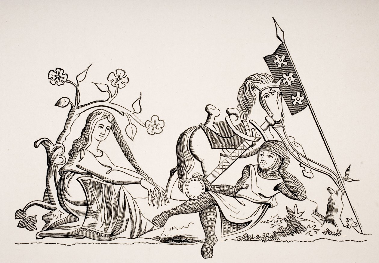 Femme sous la protection de la chevalerie, d