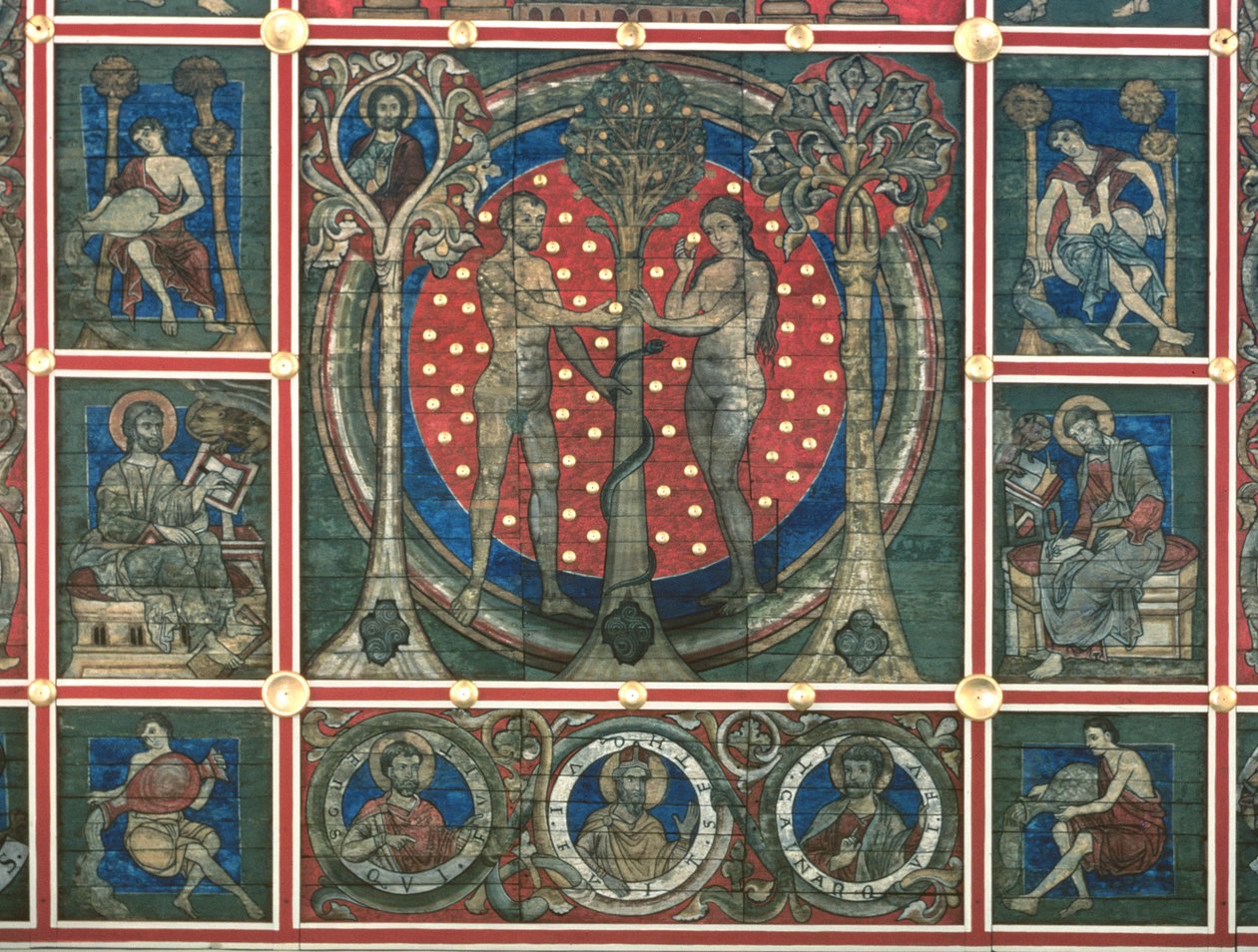 Adam et Ève (détail) - German School
