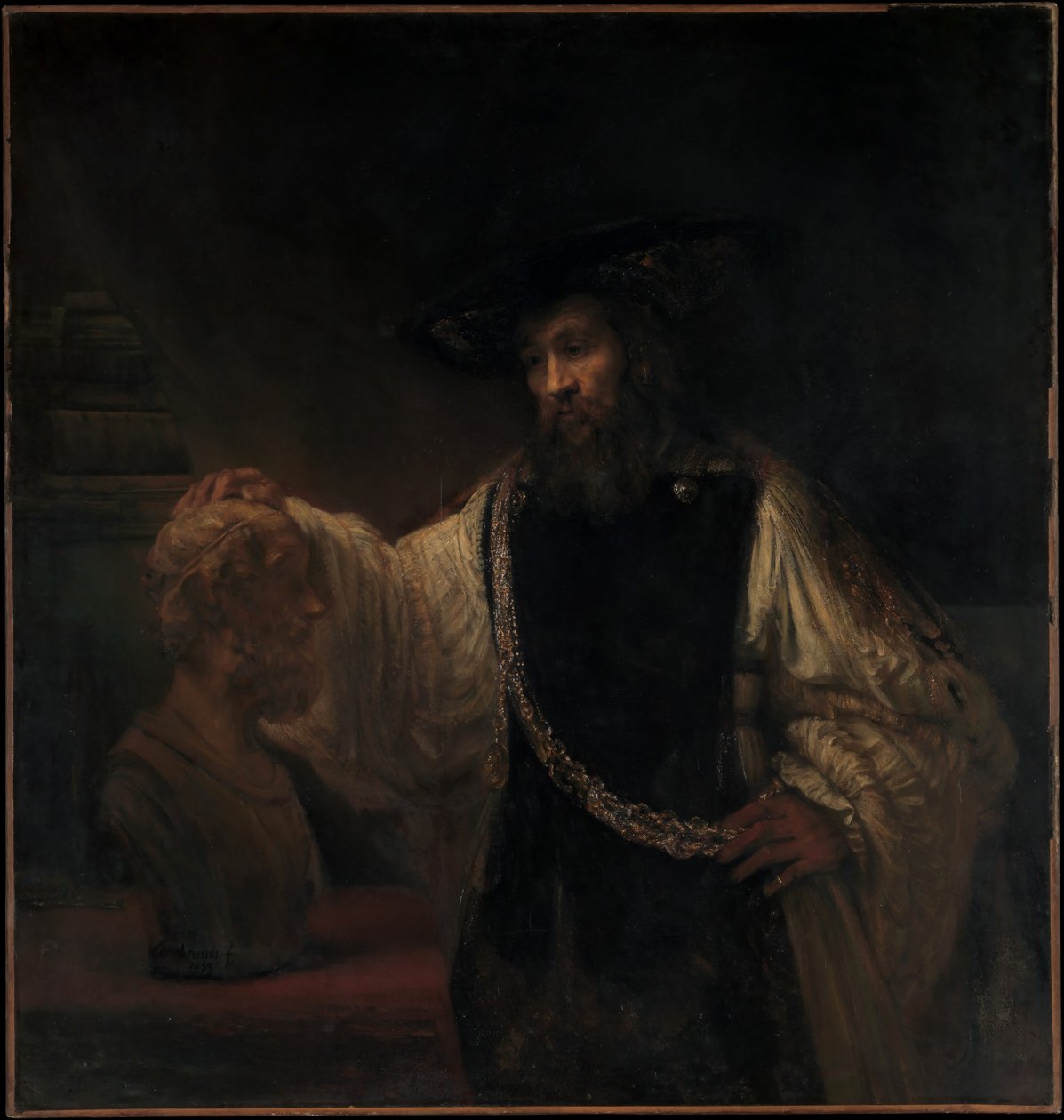 Aristote avec un buste d