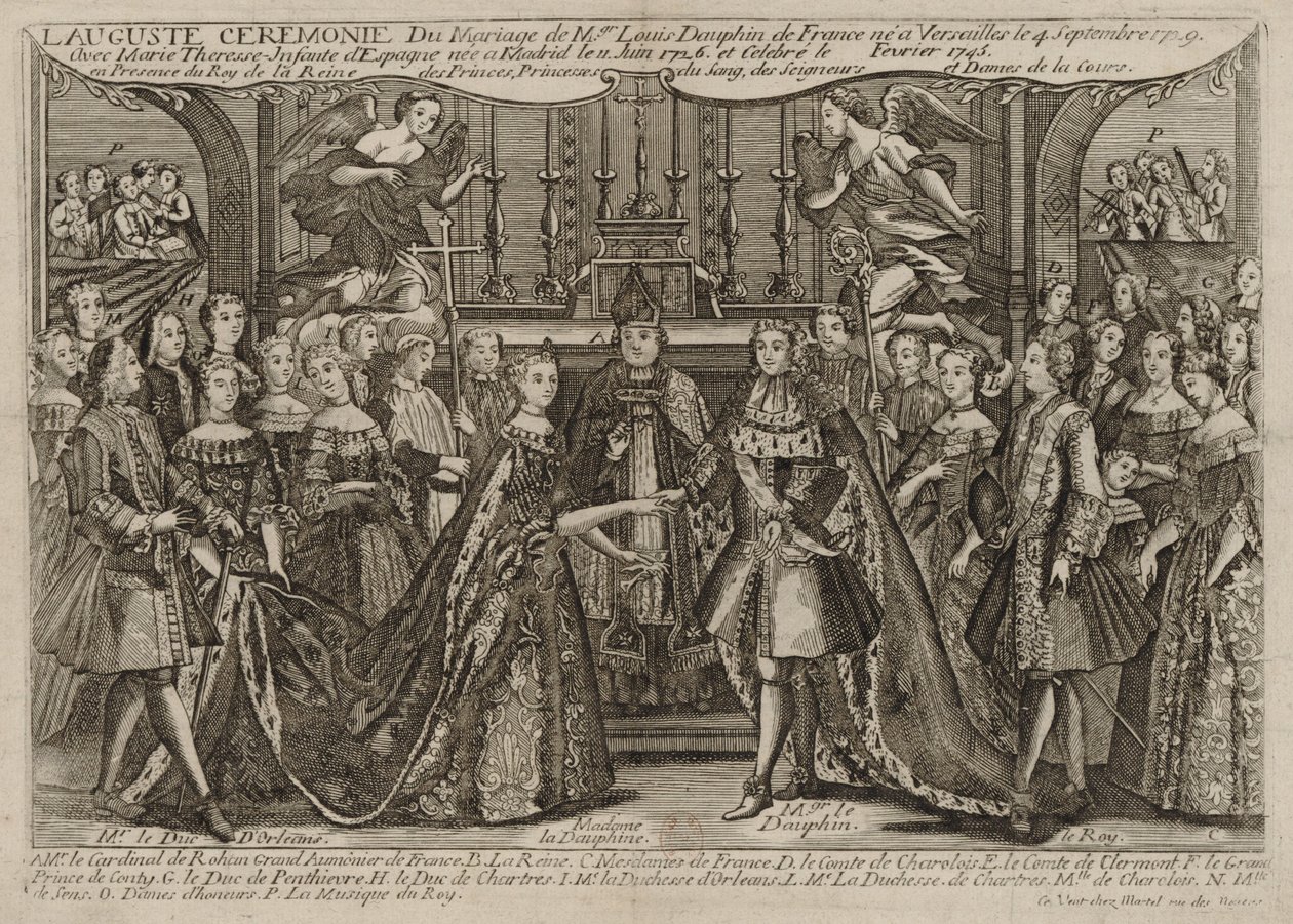 Mariage de Louis, Dauphin de France avec Marie Thérèse Raphaëlle, Infante d